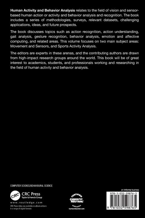 Produktbild: Human Activity and Behavior Analysis