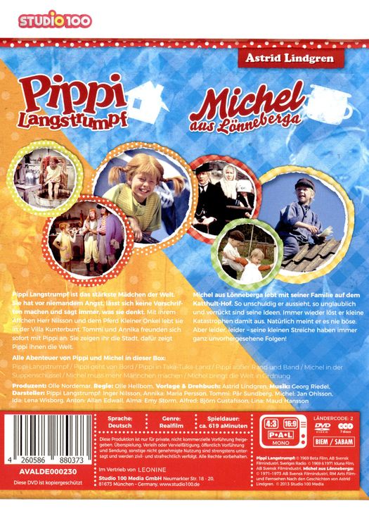 Produktbild: Pippi Langstrumpf & Michel aus L&ouml;nneberga - Spielfilm Box [7 DVDs]