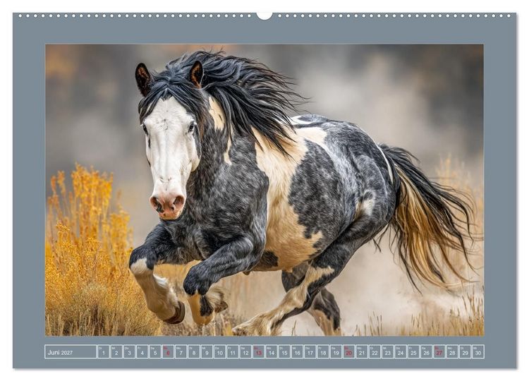 Produktbild: Mustangs. Pferde in ihrer wildesten Sch&ouml;nheit (Wandkalender 2027 DIN A2 quer), CALVENDO Monatskalender