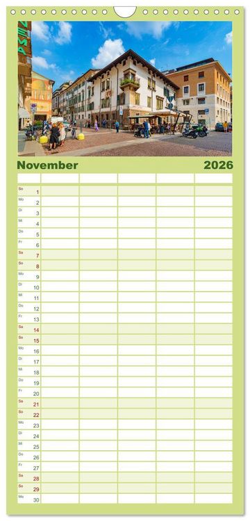 Produktbild: Familienplaner 2026 - Udine - die Stadt der Engel mit 5 Spalten (Wandkalender, 21 x 45 cm) CALVENDO