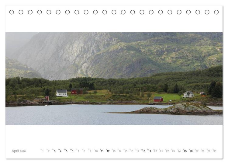 Produktbild: Panoramen der norwegischen K&uuml;ste (Tischkalender 2026 DIN A5 quer), CALVENDO Monatskalender