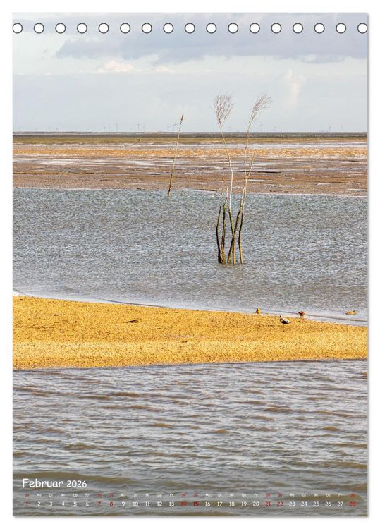 Produktbild: Nordfriesland, Zwischen St. Peter Ording und Sylt (Tischkalender 2026 DIN A5 hoch), CALVENDO Monatskalender