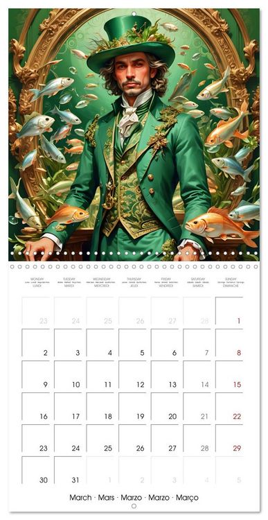Produktbild: Zodiac Men (Wall Calendar 2026 12 &times; 12 Inch) CALVENDO 12 Month Wall Calendar