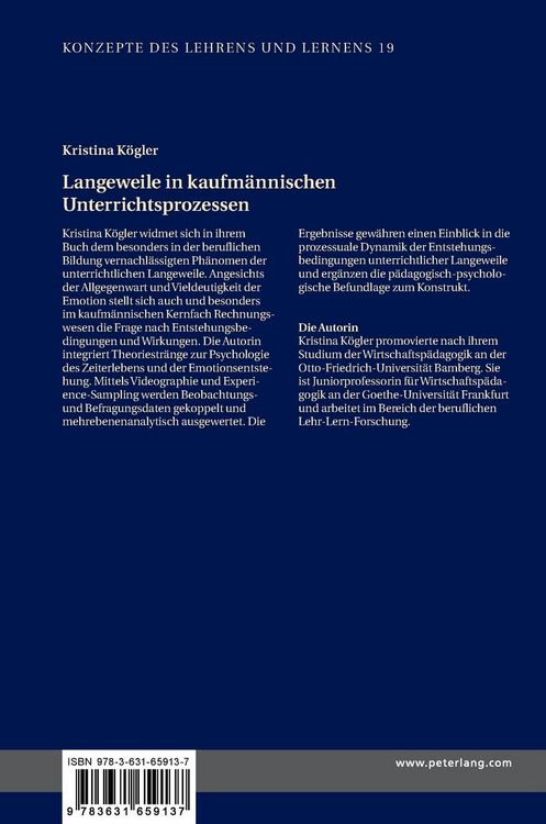 Produktbild: Langeweile in kaufm&auml;nnischen Unterrichtsprozessen
