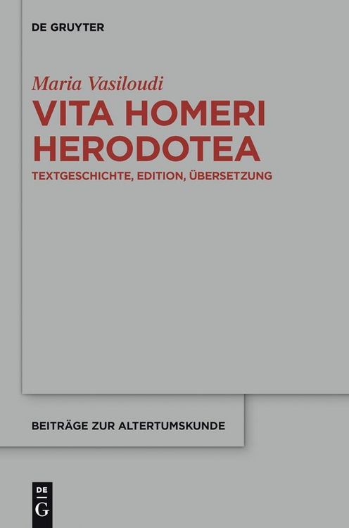 Produktbild: Vita Homeri Herodotea
