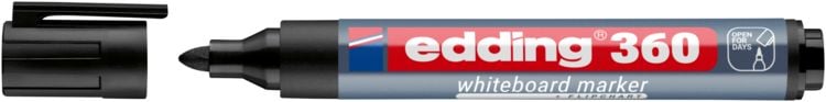 Produktbild: Edding 360 Whiteboardmarker A8 schwarz Rundspitze 1,5-3 mm