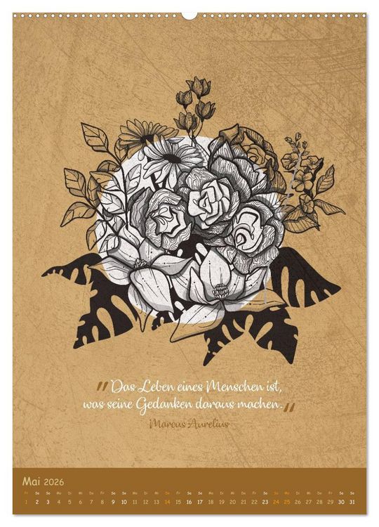 Produktbild: Jahresweisheiten (Wandkalender 2026 DIN A2 hoch), CALVENDO Monatskalender