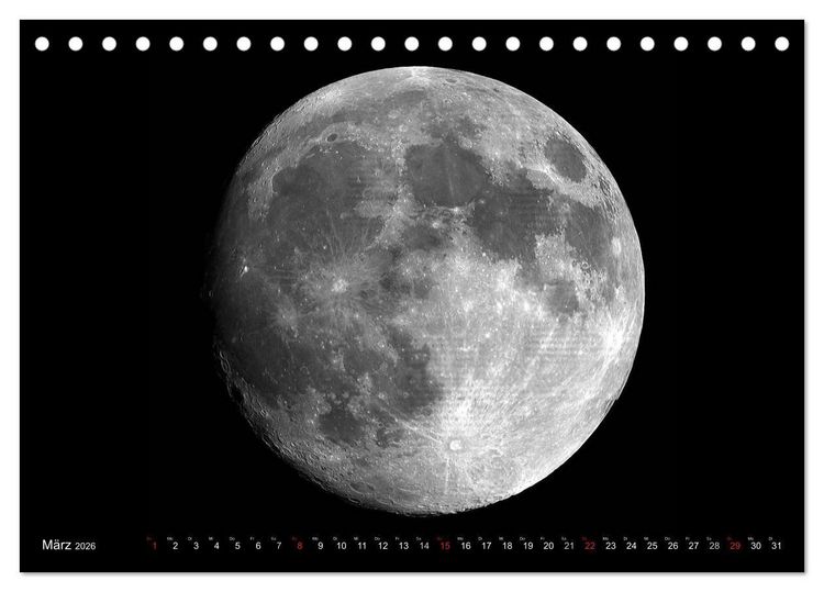 Produktbild: Sonne, Monde und Planeten (Tischkalender 2026 DIN A5 quer), CALVENDO Monatskalender