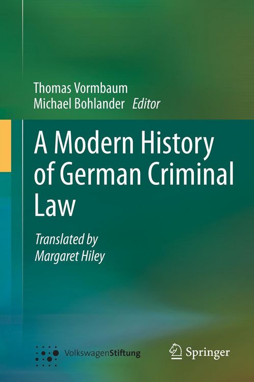 Produktbild: A Modern History of German Criminal Law