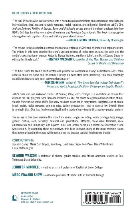 Produktbild: HBO's Girls and the Awkward Politics of Gender, Race, and Privilege