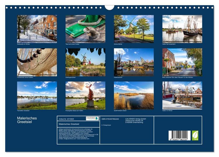 Produktbild: Malerisches Greetsiel (Wandkalender 2026 DIN A3 quer), CALVENDO Monatskalender