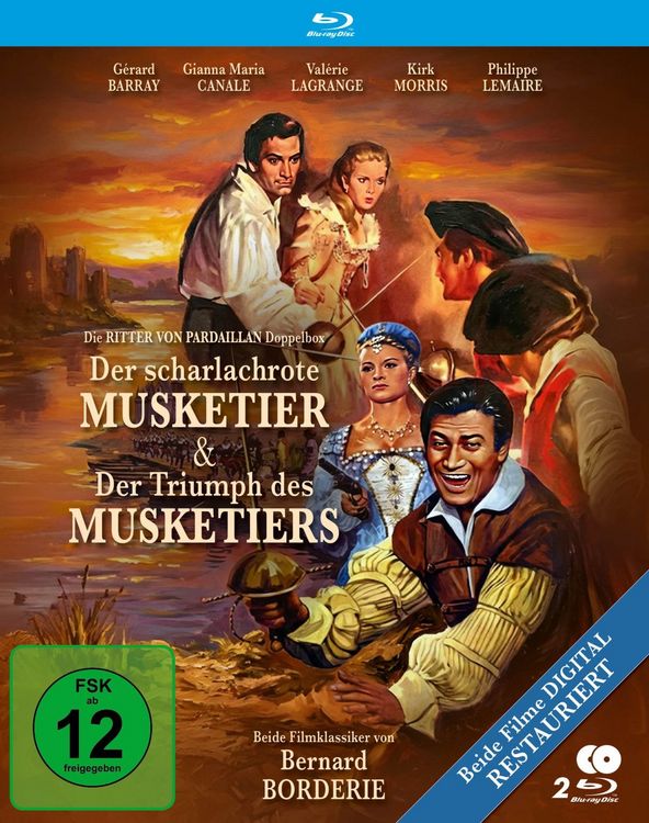 Produktbild: Die Ritter von Pardaillan Doppelbox: 1. Der scharlachrote Musketier (1962) / 2. Der Triumph des Musketiers (1964) (beide Filme restauriert) [2 BRs]