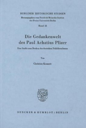 Produktbild: Die Gedankenwelt des Paul Achatius Pfizer.
