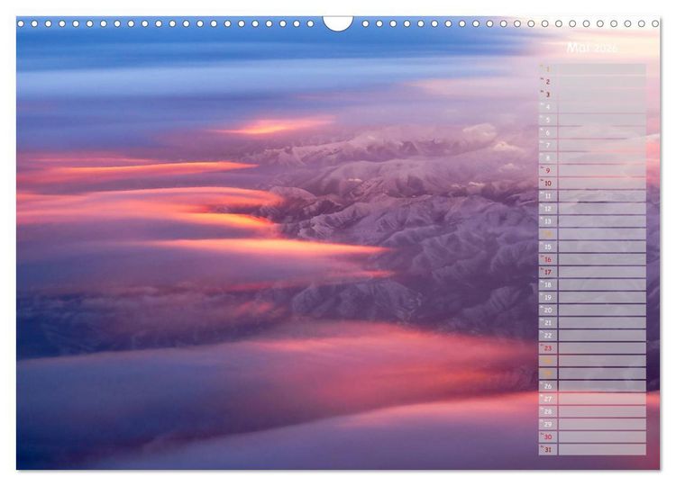 Produktbild: Colours of Flight - Stimmungen &uuml;ber den Wolken (Wandkalender 2026 DIN A3 quer), CALVENDO Monatskalender