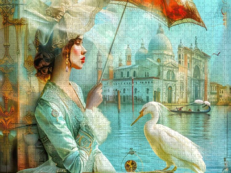 Produktbild: CALVENDO Puzzle Venezianische Impressionen | 1000 Teile Lege-Gr&ouml;&szlig;e 64x48cm Foto-Puzzle f&uuml;r gl&uuml;ckliche Stunden