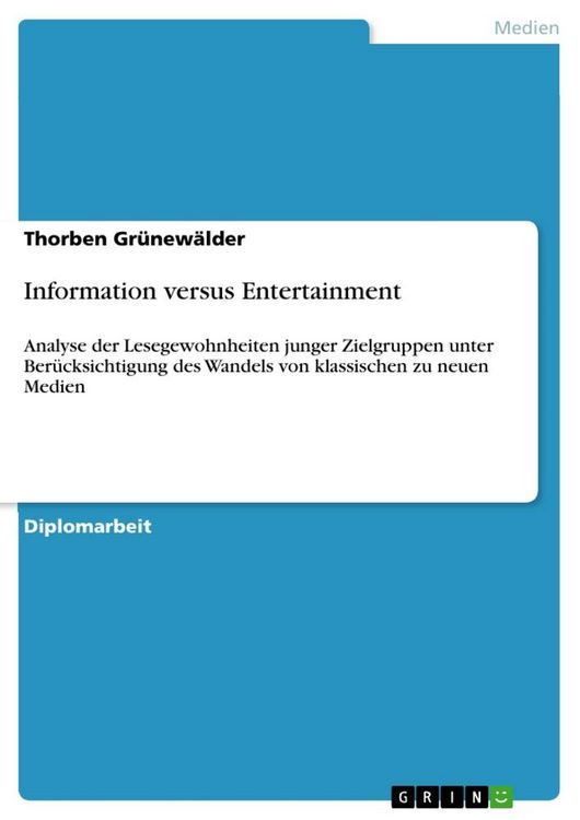 Produktbild: Information versus Entertainment