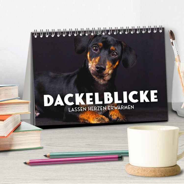 Produktbild: Dackelblicke - Lassen Herzen erw&auml;rmen. (Tischkalender 2026 DIN A5 quer), CALVENDO Monatskalender