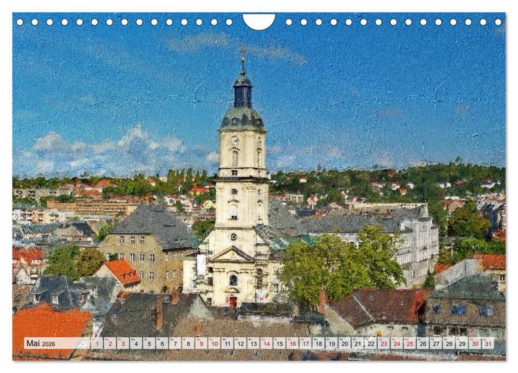 Produktbild: Gera gesehen mit Pinsel und &Ouml;l (Wandkalender 2026 DIN A4 quer), CALVENDO Monatskalender