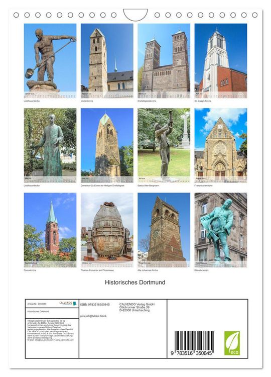 Produktbild: Historisches Dortmund (Wandkalender 2026 DIN A4 hoch), CALVENDO Monatskalender