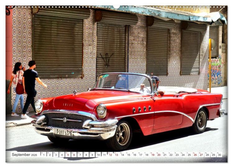 Produktbild: BUICK '55 - Mit 70 unterwegs in Kuba (hochwertiger Premium Wandkalender 2026 DIN A2 quer), Kunstdruck in Hochglanz