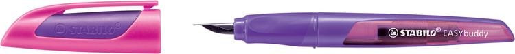 Produktbild: STABILO Schulf&uuml;ller mit Standard-Feder M -   EASYbuddy in lila/magenta - Schreibfarbe blau (l&ouml;schbar) - Einzelstift - inklusive Patrone
