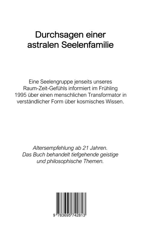 Produktbild: Durchsagen einer astralen Seelenfamilie