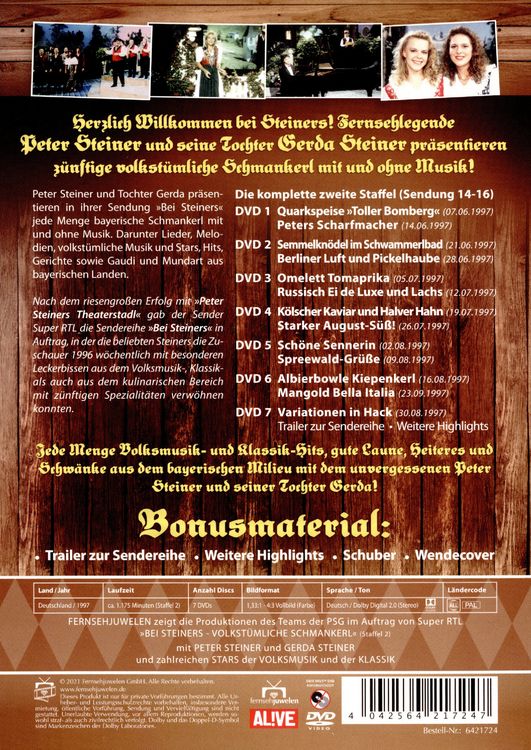 Produktbild: Bei Steiners - Volkst&uuml;mliche Schmankerl (Staffel 2) [7 DVDs]