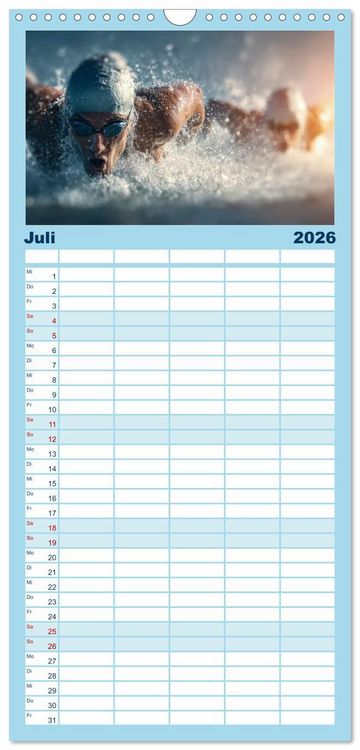 Produktbild: Familienplaner 2026 - Triathlon - Grenzen verschieben mit 5 Spalten (Wandkalender, 21 x 45 cm) CALVENDO