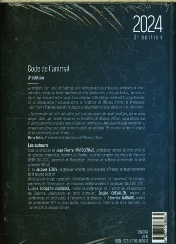 Produktbild: Code de l'animal 2024