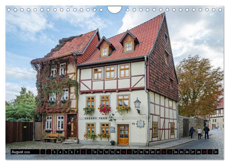 Produktbild: Fachwerkstadt Quedlinburg (Wandkalender 2026 DIN A4 quer), CALVENDO Monatskalender