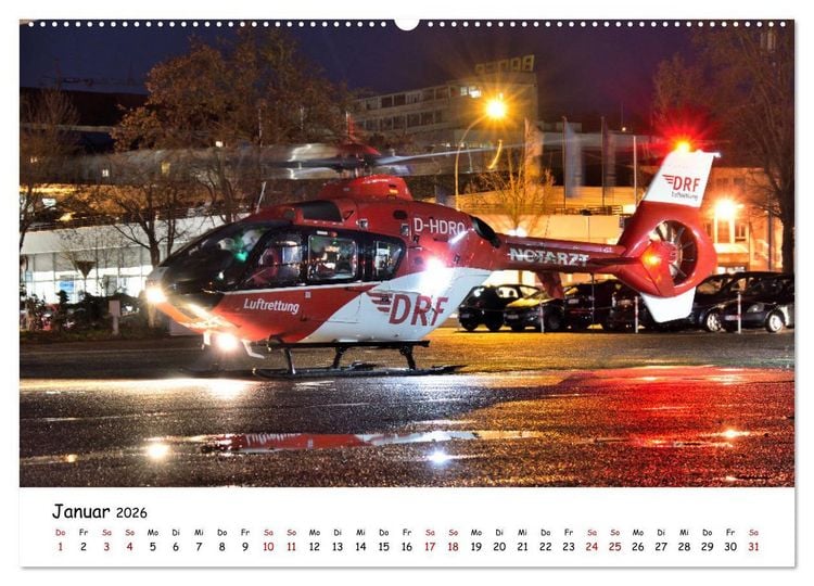 Produktbild: Die beeindruckende Welt der Hubschrauber (hochwertiger Premium Wandkalender 2026 DIN A2 quer), Kunstdruck in Hochglanz