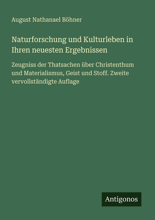Produktbild: Naturforschung und Kulturleben in Ihren neuesten Ergebnissen