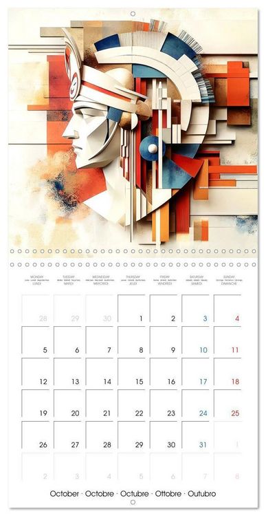 Produktbild: Les visages de l'origami (Calendrier mural carr&eacute; 2026 30x30 cm) Calendrier double avec une page pour vos prises de notes