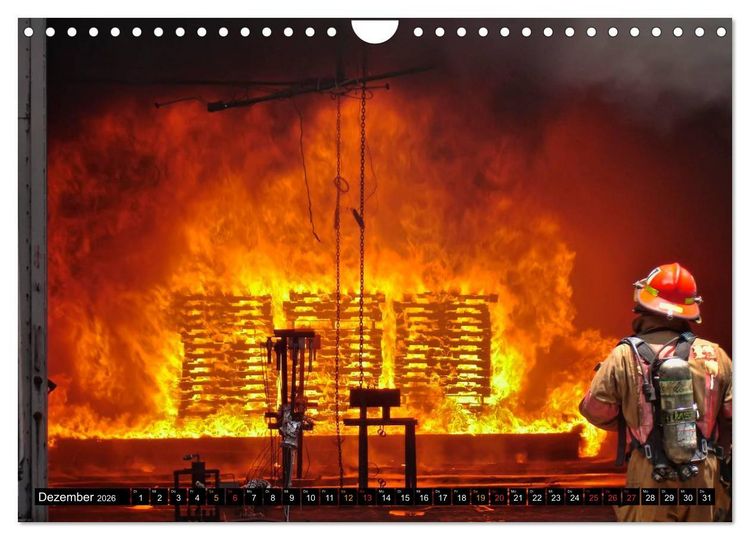Produktbild: Feuerwehr - Leben mit der Gefahr (Wandkalender 2026 DIN A4 quer), CALVENDO Monatskalender