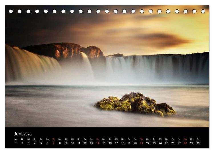 Produktbild: Island - Insel aus Feuer und Eis (Tischkalender 2026 DIN A5 quer), CALVENDO Monatskalender