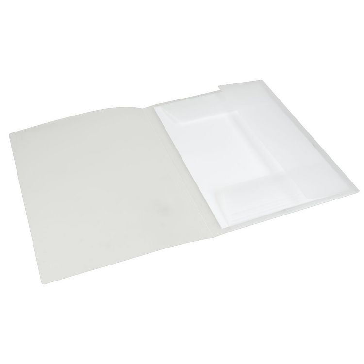 Produktbild: Idena Sammelmappe PP mit Gummizug transluzent wei&szlig; DIN A3