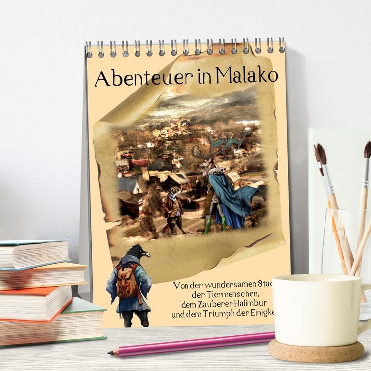 Produktbild: Abenteuer in Malako (Tischkalender 2026 DIN A5 hoch), CALVENDO Monatskalender
