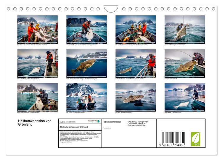 Produktbild: Heilbuttwahnsinn vor Gr&ouml;nland (Wandkalender 2027 DIN A4 quer), CALVENDO Monatskalender