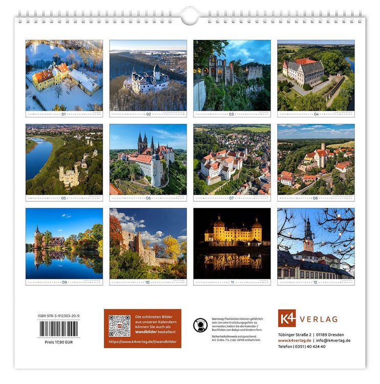 Produktbild: Kalender Burgen und Schl&ouml;sser Sachsen 2027