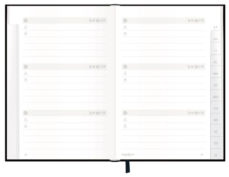 Produktbild: Passwort-Organizer A6+