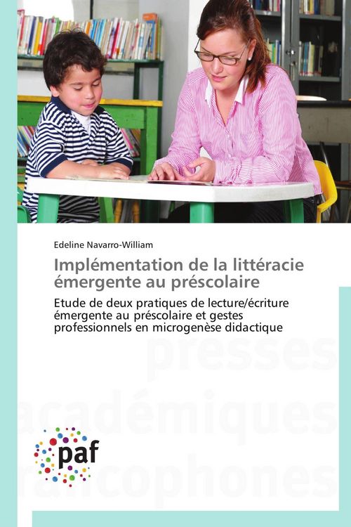 Produktbild: Impl&eacute;mentation de la litt&eacute;racie &eacute;mergente au pr&eacute;scolaire