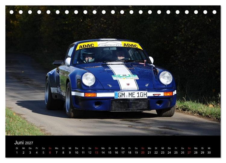 Produktbild: Bergrennen und Rallye im Porsche (Tischkalender 2027 DIN A5 quer), CALVENDO Monatskalender