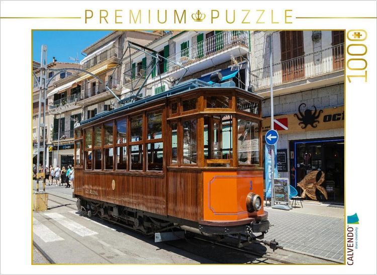 Produktbild: CALVENDO Puzzle Historische Stra&szlig;enbahn in Soller | 1000 Teile Lege-Gr&ouml;&szlig;e 64x48cm Foto-Puzzle f&uuml;r gl&uuml;ckliche Stunden