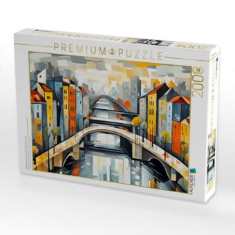 Produktbild: CALVENDO Puzzle Herbststimmung in der abstrakten Metropole | 2000 Teile Lege-Gr&ouml;&szlig;e 90x67cm Foto-Puzzle f&uuml;r gl&uuml;ckliche Stunden