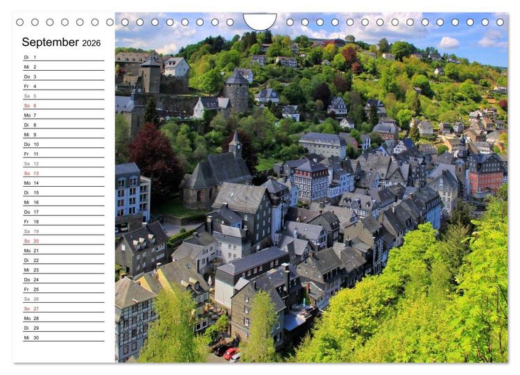 Produktbild: Eine Perle in der Eifel - Monschau (Wandkalender 2026 DIN A4 quer), CALVENDO Monatskalender