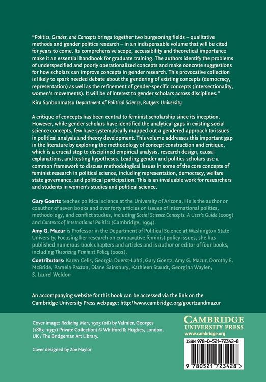 Produktbild: Politics, Gender, and Concepts