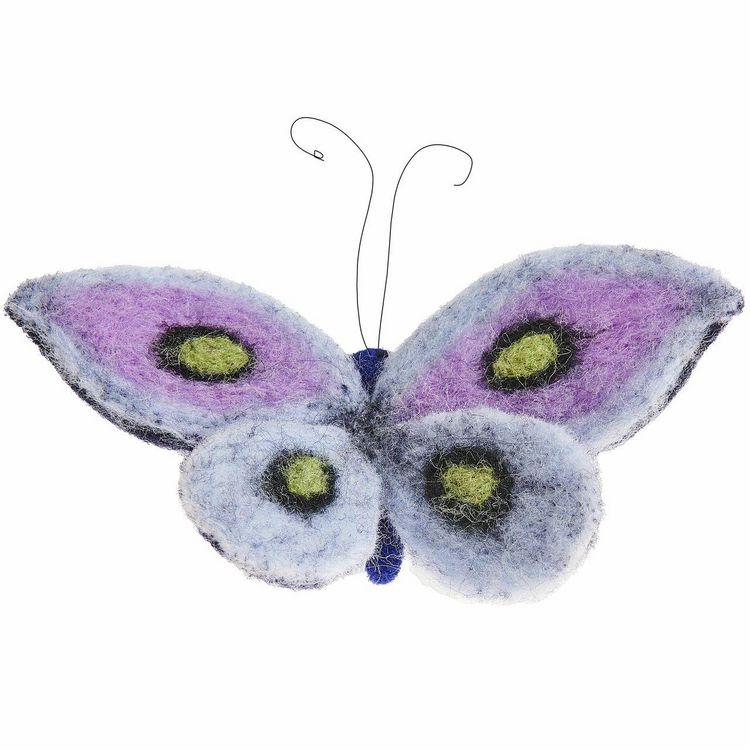 Produktbild: Aufh&auml;nger Filz-Schmetterling dunkelblau 10 x 10,5 x 7cm