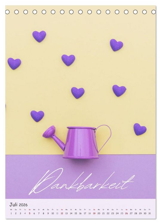 Produktbild: 12 Worte f&uuml;r Liebe (Tischkalender 2026 DIN A5 hoch), CALVENDO Monatskalender
