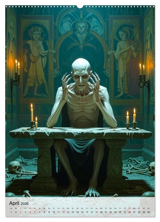 Produktbild: Monster der Literaturgeschichte (Wandkalender 2026 DIN A2 hoch), CALVENDO Monatskalender