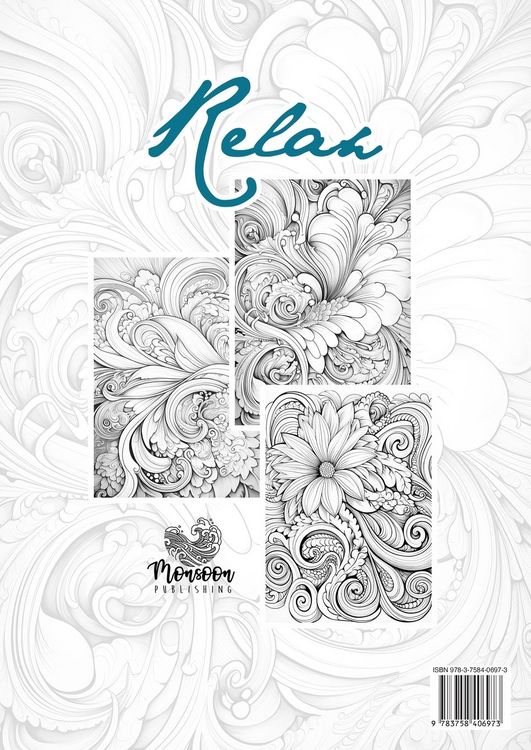 Produktbild: Florale Muster Zentangle Therapie Malbuch f&uuml;r Erwachsene